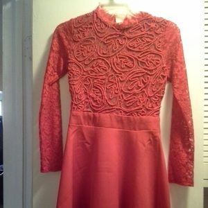 Red lace skater dress BRAND NEW