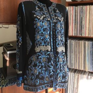 Vintage Sequined and Beaded Women's Blazer Vintage Sequined and Beaded Women's Blazer