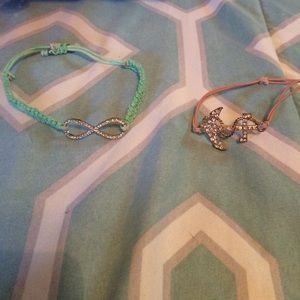 Infinity bracelet and a anchor bracelet