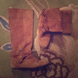 DVF High Tan Suede Boots