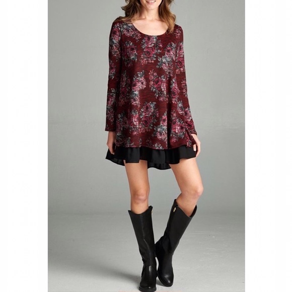 Ruffle Floral Dress - Picture 2 of 4