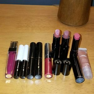 Lancome mascaras,  lipsticks,  and lip glosses