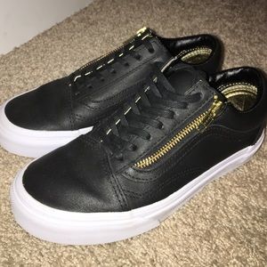 Leather Old Skool Zip Vans