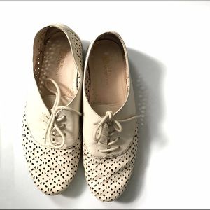 White Mountain Perforated Flat Oxford Shoes