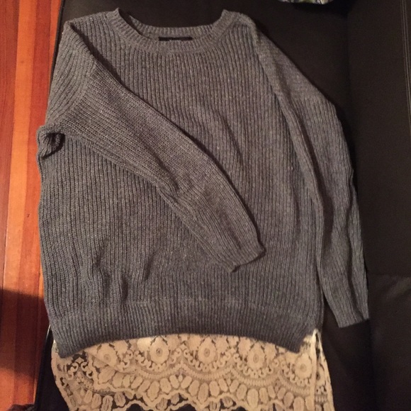Grey laced sweater