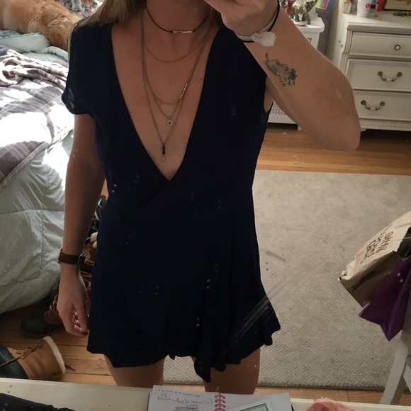 Urban outfitters winter blue romper - Picture 4 of 4