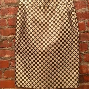 NWT J. Crew Gold Dot Pencil Skirt