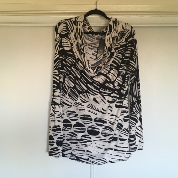 Eva Varro Graphic Cowl Neck Tunic