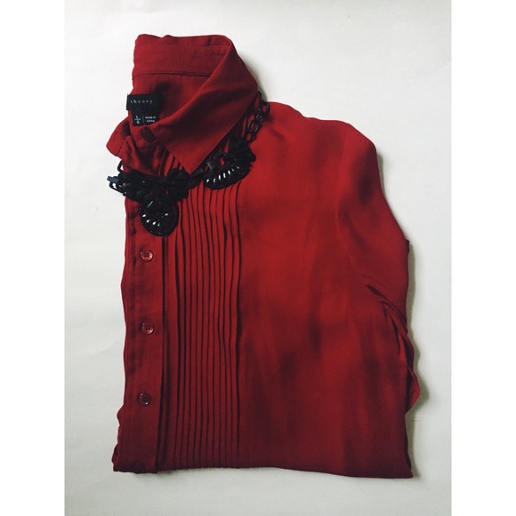 Theory Red Blouse
