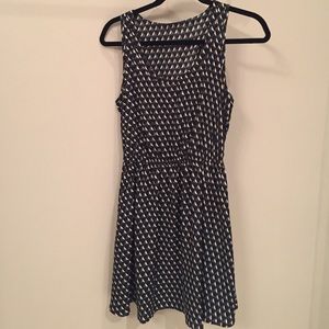Geometric patterned dress.