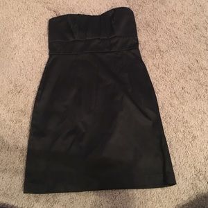 Black strapless dress