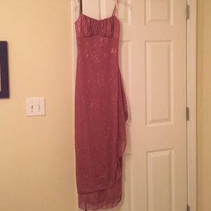 Dusty pink prom dress