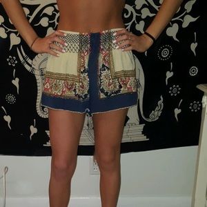 Free people high waisted paisley shorts