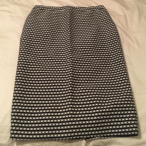 Black and White Pencils Skirt