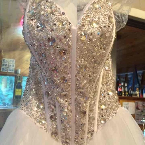 White prom/sweet 16 dress.
