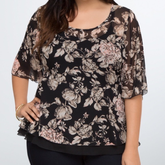 Torrid Floral Peplum Top - 3X