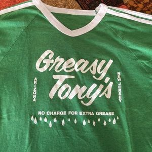 Vintage Greasy Tony's Ringer T-shirt, Med