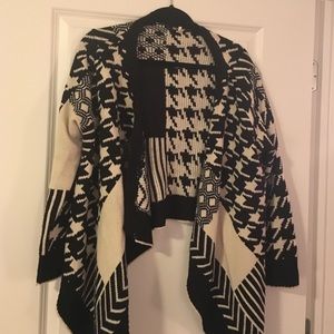 Black and creme cardigan