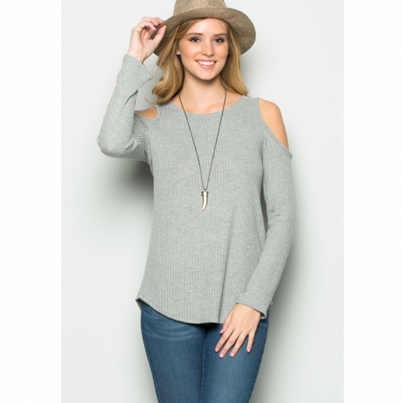 JV Boutique Tops - Cold Shoulder Thermal Top