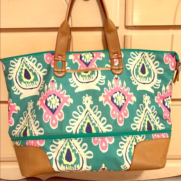 Green Ikat getaway bag - PRICE NOT NEGOTIABLE