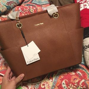 Calvin Klein brown leather purse