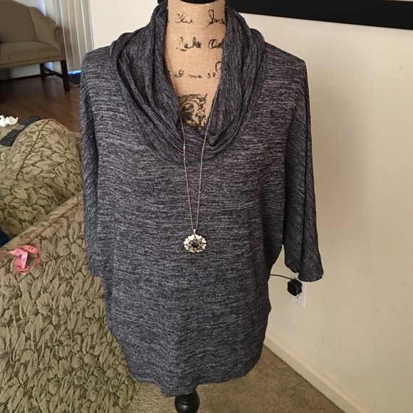 Cowl neck turtleneck