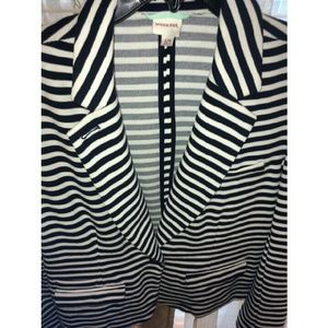 Navy Blue& White Striped Blazer