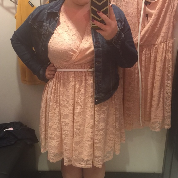 Torrid blush lace dress