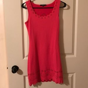 Cute pink laser-cut dress