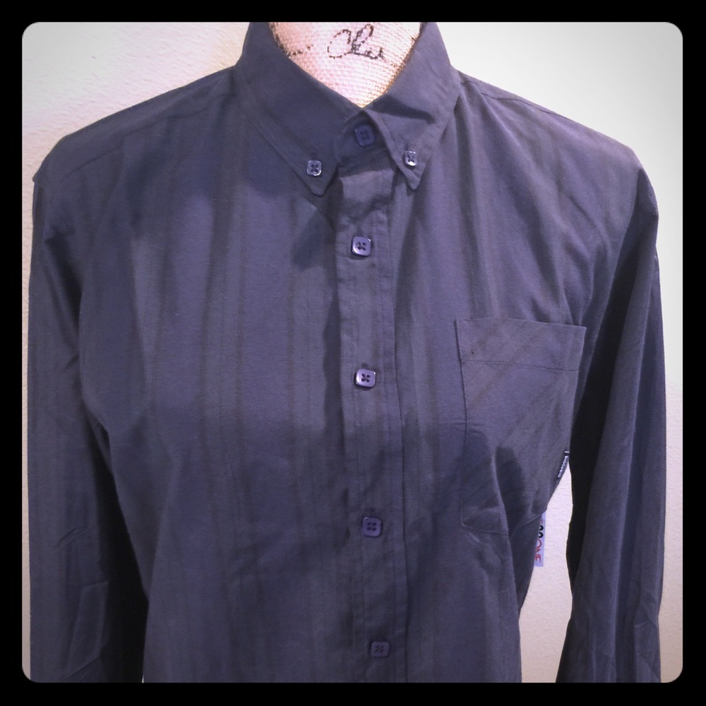 One90One TAGS ON NEVER WORN. navy blue dress shirt