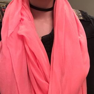 Hot Salmon pink Infiniti scarf.