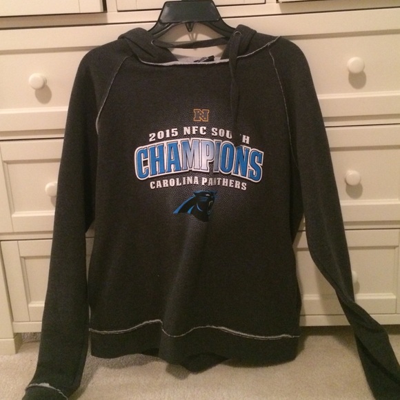Womens Carolina Panthers Hoodie NFC Champs Medium