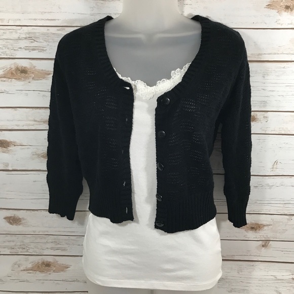 Black crop sweater