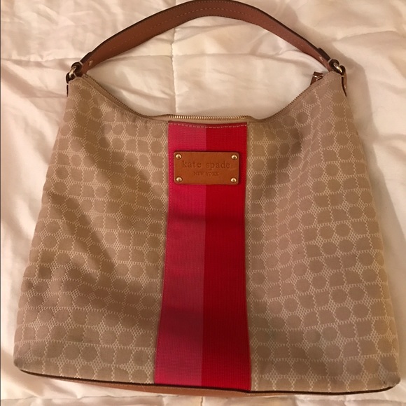 Kate Spade tan cloth purse