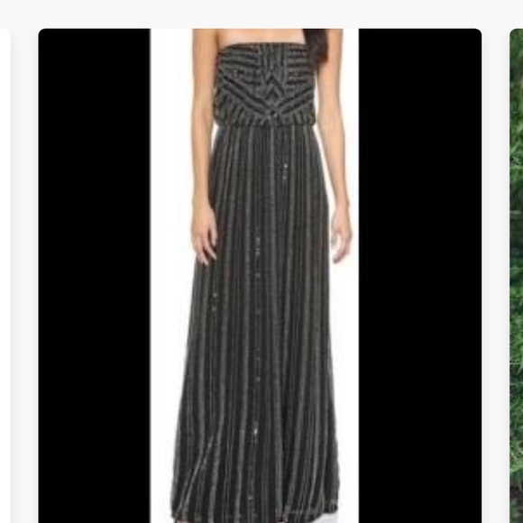 Parker Black Beaded Gown