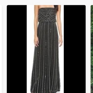 Parker Black Beaded Gown