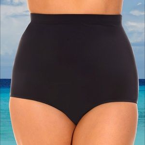 PLUS Black High Waisted Swim Briefs NWT sz 20