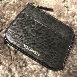 Vera Bradley Genuine Leather Zip Card Case