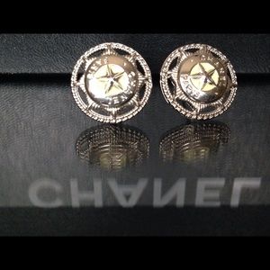 Chanel Button Earrings