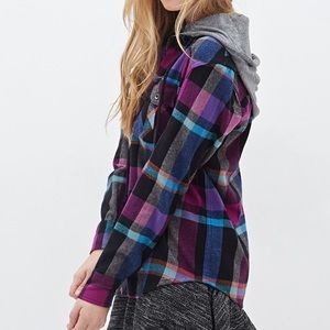 Hooded flannel