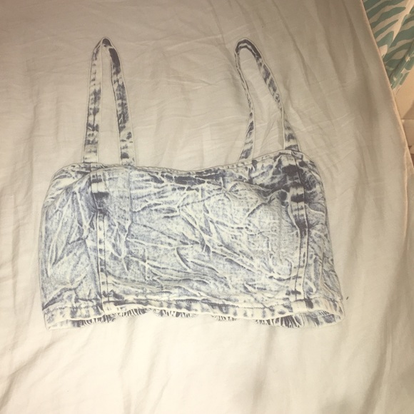 Denim Bustier-Styled crop top