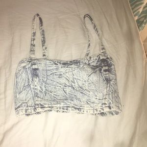 Denim Bustier-Styled crop top