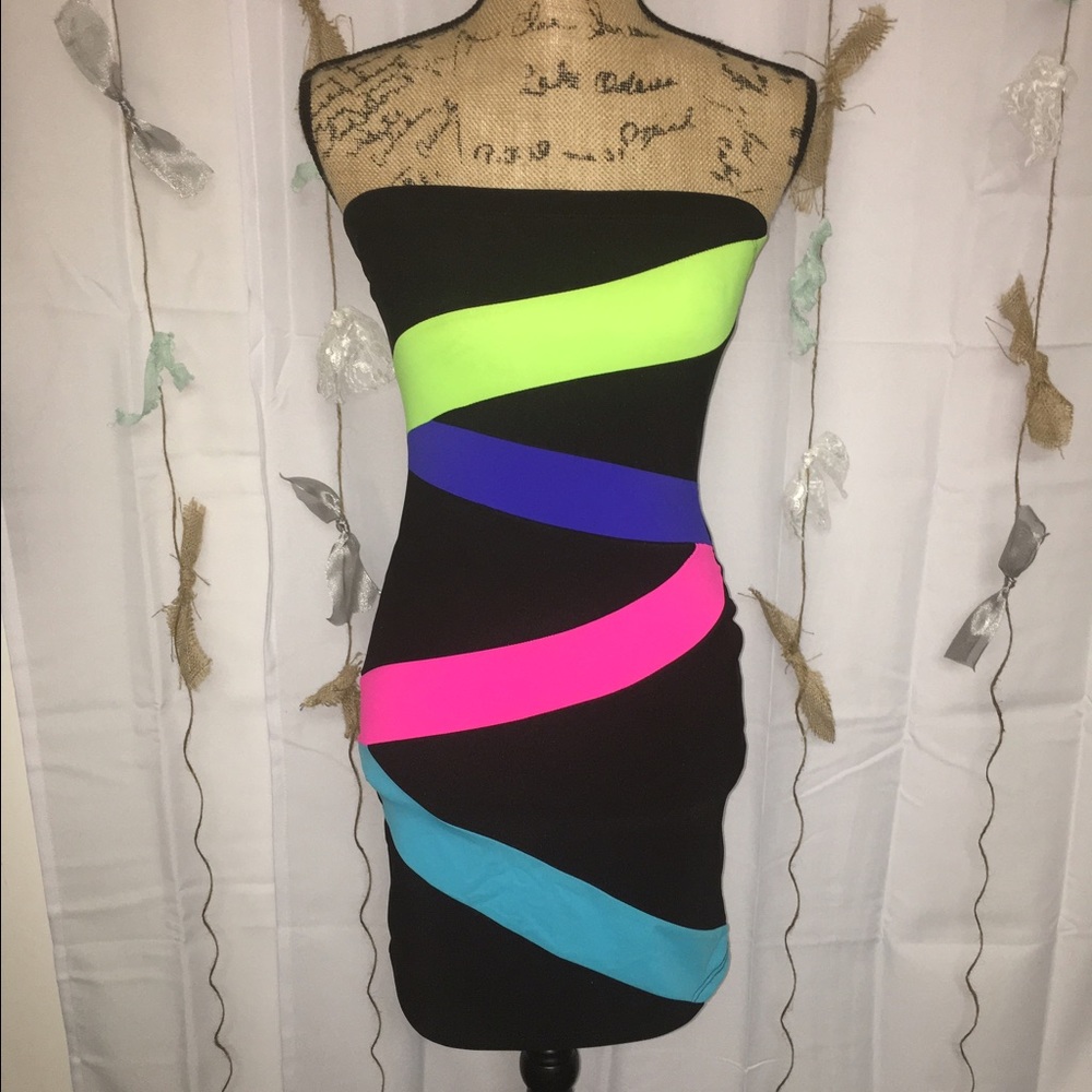 Sexy neon dress