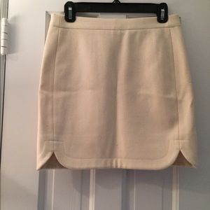 Jcrew Ivory Tulip Wool Skirt