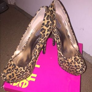 Leopard style heels