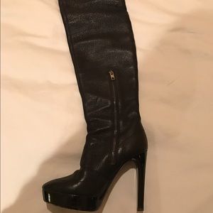 Burberry over the knee platform boot