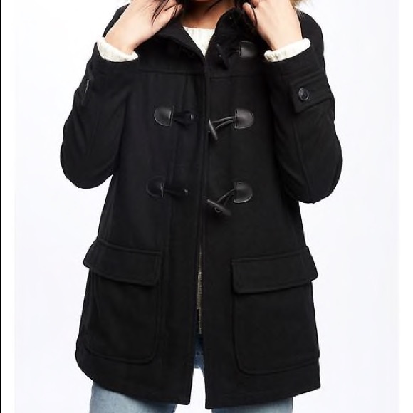 black toggle coat