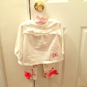 Long sleeve two piece baby girl outfit set