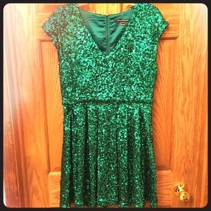 Emerald Green French Connection Cocktail Dress