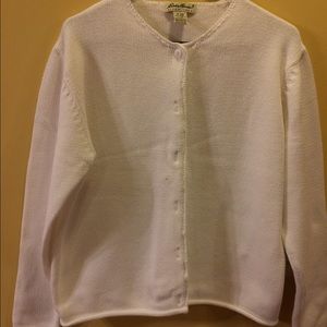 Eddie Bauer white cardigan